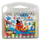 Фломастеры 18 цветов Tongdi 8801-18 наконечник кисточка, пластиковый бокс