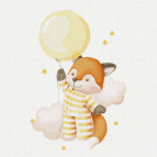 Картина раскраска по  номерам на холсте - 30*30см Идейка КН2355 Исследуя небо