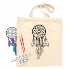 Сумка-шопер хлопковая, раскраска, 38*42см ручка 70см Rosa Talent 220 г/кв.м Ловец снов N0003603
