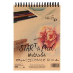 Альбом на спирали Smiltainis для акварели StarT А5 20л. 240г/м белая бумага 5AS-20(240)TS