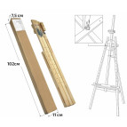 Мольберт Rosa стационарный дер. (сосна) Лира детская 56*60*120см макс выс полотна 87см (разобранный) GPТ500459473
