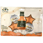 Шарик воздушный набор Happy Birthday 5шт фигурные Aged to Perfection TZ-J5002