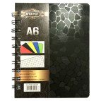 Блокнот на спирали А6 96л. пластиковая обложка 5 разделов Оопт 9926