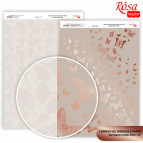 Бумага для дизайна Роса Talent А4 200г/м матовая двухсторонняя с тиснением Copper Butterflies 5318096