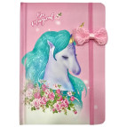 Блокнот А5 80л. Лидер Единорог, с резинкой 1043