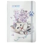 Блокнот А5 80л. Лидер Котики, с резинкой 1050