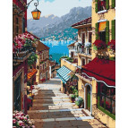 Картина раскраска по  номерам на холсте - 40*50см BrushMe BS51962 Итальянская улочка