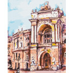 Картина раскраска по  номерам на холсте - 40*50см BrushMe BS53361 Одесский театр