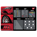 Подложка на стол Yes пластиковая 42,5*29см англ. Race legend 492066