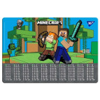 Подложка на стол Yes пластиковая 42,5*29см с таблицей умножения Minecraft 492063