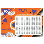 Подложка на стол Yes пластиковая 42,5*29см с таблицей умножения Erudite 491934