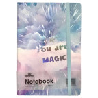 Блокнот А5 96л. Лидер Очаровательный с резинкой в линию А5-9735