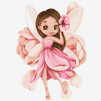 Картина раскраска по  номерам на холсте - 30*30см Идейка КН2378 Изысканная волшебница