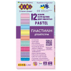 Пластилин 12цв. ZiBi 200г Pastel (8 пастель + 4 глитер) ZB.6240