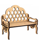 Заготовка кукольной мебели Rosa Talent (фанера) Диван-2 классик 11,2*6*10см 287430