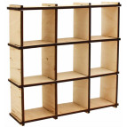 Заготовка кукольной мебели Rosa Talent (фанера) Стелаж-2 модерн 14,4*4*14,4см 287423