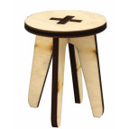 Заготовка кукольной мебели Rosa Talent (фанера) набор 4шт Табурет-1 модерн 4*4*4см 287410