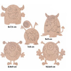 Заготовка для декорирования Rosa Talent (ДВП) набор 5шт Монстрики-1 с магнитной лентой 289042