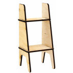 Заготовка кукольной мебели Rosa Talent (фанера) Этажерка пристенная-1 модерн 6,5*6*14см 287420