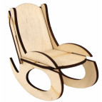 Заготовка кукольной мебели Rosa Talent (фанера) Кресло качалка 6*10,1*9см 287436