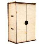 Заготовка кукольной мебели Rosa Talent (фанера) Шкаф-1 модерн 9*4,8*14см 287421