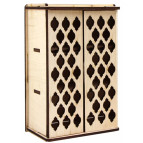 Заготовка кукольной мебели Rosa Talent (фанера) Шкаф-2 классик 9*4,8*14см 287435