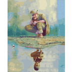 Картина раскраска по  номерам на холсте - 40*50см Никитошка ANG236 Душа рыбака