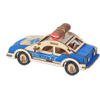 Деревянная сборная 3D модель WoodCraft Полицейская машина (16,6*8,5*7,5см) XB-G015H