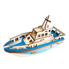 Деревянная сборная 3D модель WoodCraft Спасательный катер (19,5*6,5*10,7см) XA-G030H