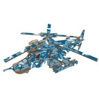 Деревянная сборная 3D модель WoodCraft Вертолет-4 штурмовик (31,5*25,2*10,8см) XA-G010H
