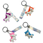 Брелок резиновый Единорог 5,5см, ассорти №3141