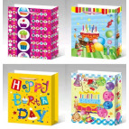 Пакет подарочный бумажный 31*40*12см День Рождения 45013