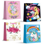 Пакет подарочный бумажный 26*32*10см Единорог 45015