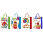 Пакет подарочный бумажный 18*24*8,5см День Рождения 57744