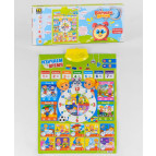 Плакат интерактивный TK Group Изучаем время (рус) 55*40см 91 496