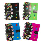 Блокнот на спирали А6 120л. пластиковая обложка 4 раздела Лидер Free idea 221-А6