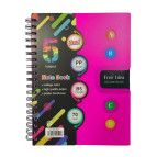 Тетрадь на спирали В5 120л. пластиковая обложка 5 разделов, Free idea ассорти №221-В5