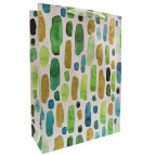 Пакет подарочный бумажный 31*42*42см ООПТ Акварельные штрихи с глитером 3018-L