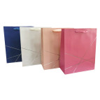 Пакет подарочный бумажный 26*32*10см ООПТ Полоски В-1050-M