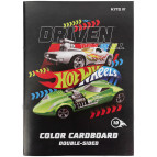 Картон цветной детский А4 KITE мод 255 Hot Wheels двухсторонний HW21-255