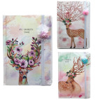 Блокнот А5 80л. ЛИДЕР Олень, с резинкой 1049/2017-10