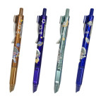 Ручка перьевая ЛИДЕР Космонавт закрытое перо, кнопка, капсула с чернилом что стирается, ассорти 5012М