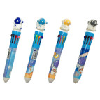 Ручка шариковая с насадкой 10-ти цветная Aodemei Космонавт ассорти ADM-15189