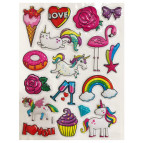 Наклейки детские 25*18см 3D ассорти Y-Q0**