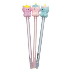 Ручка гелевая с насадкой Единорог Kuki ассорти, синяя KK-7112