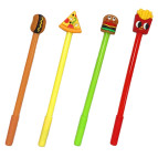 Ручка шариковая с насадкой Fast Food ассорти, синяя №052