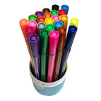 Фломастеры 24 цв. ЛИДЕР 1661-24 в пластиковом боксе, смываемые