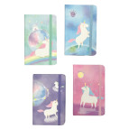 Блокнот А6 (9*14см) 80л. ЛИДЕР с резинкой в клетку 3782-11L Happy Unicorn