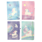 Блокнот А5 80л. ЛИДЕР Happy Unicorn с резинкой 3783-11L