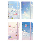 Блокнот А6 (9*14см) 80л. ЛИДЕР с резинкой в клетку 3782-56L Astronaut